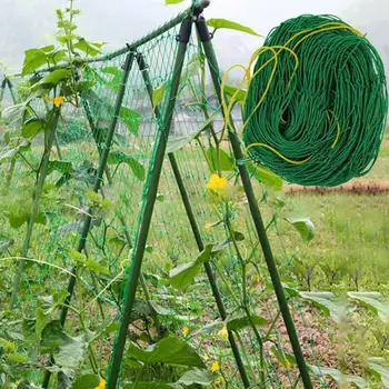 

2020 New Garden Tomato Plants Support Climbing Net Plastic Nylon Net Morning Glory Flower Vine Support Net Grow Holder Stand D1