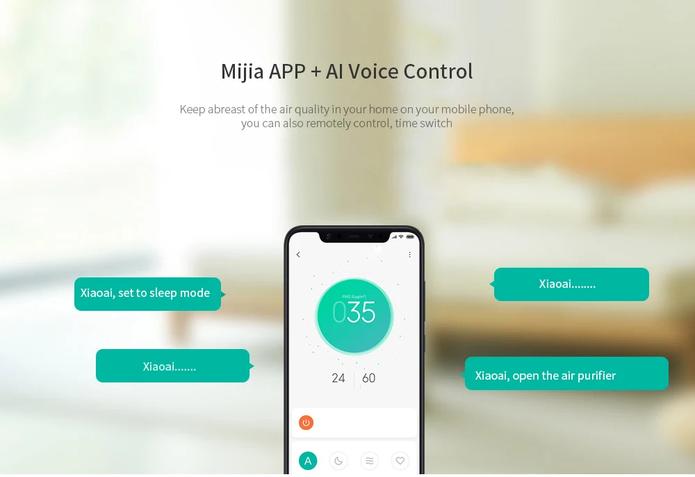 1 Mijia очиститель воздуха 3 AC-M6-SC бытовой Компактный с приложением и AI голосовым интеллектуальным управлением низкий уровень шума OLED сенсорный дисплей