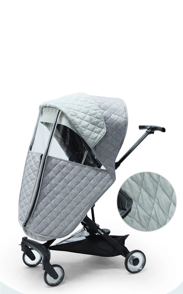 baby stroller cover net Universal Winter Thicken Baby Stroller Rain Cover Weather Wind Sun Shield Transparent Breathable Trolley Raincoat Accessories baby stroller accessories and parts	