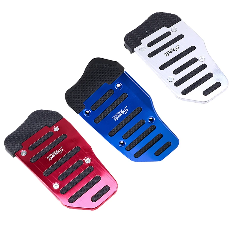POSSBAY 3Pcs Aluminum Car Accelerator Pedals Brake Pedal Clutch Pedals