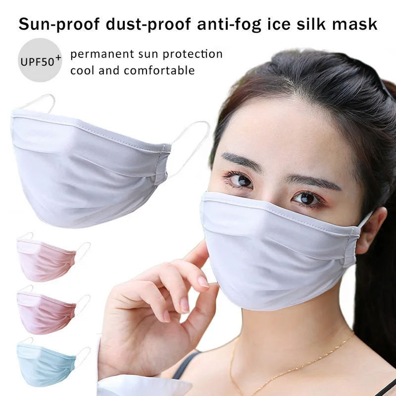 Summer Dust Mask Breathable Ice Silk Windproof Sunscreen Washable Health Beauty Masks | Красота и здоровье