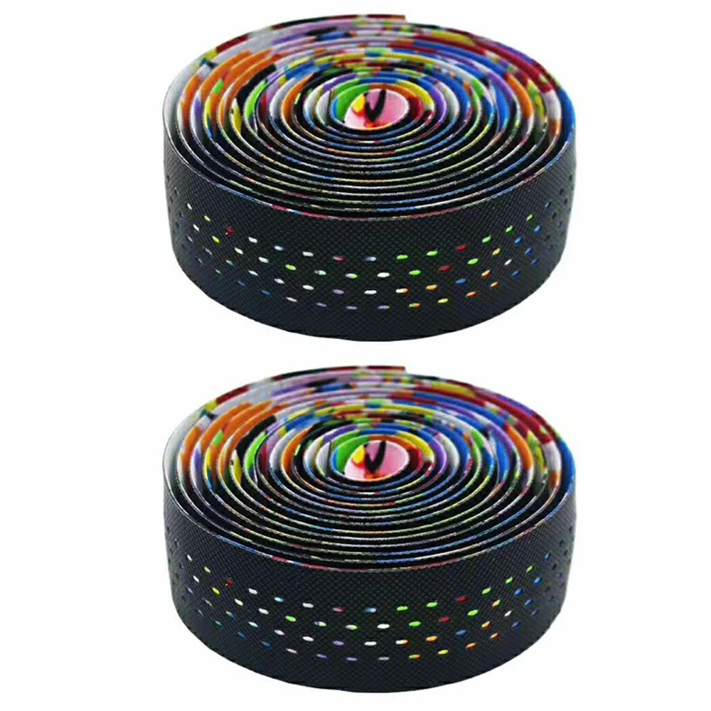 

Road Bike Bicycle Handlebar Tape Anti-Vibration EVA PU Bent Handle Bar Tape Cycling Racing Breathable Handlebar belt +2 Bar Plug