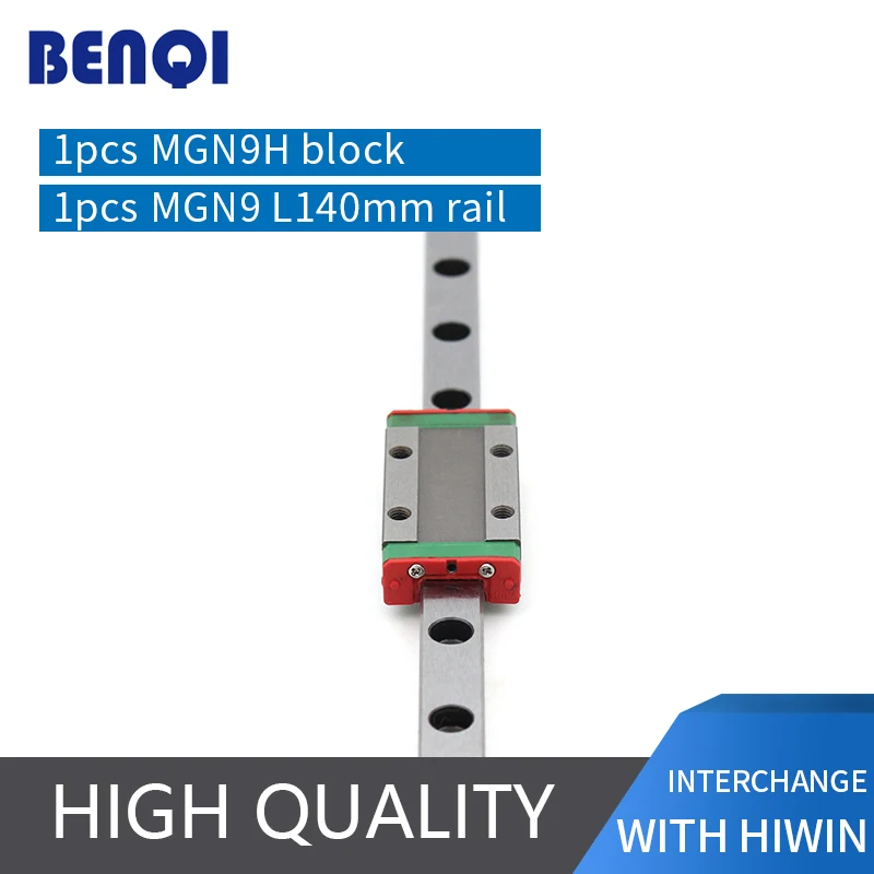 miniature linear guide block MGN9H + rail MGN9 L140mm made in china | Обустройство дома