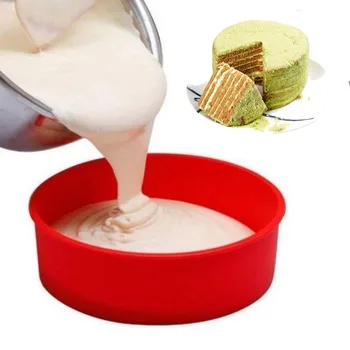 

New Hot Silicone Mold Cake Mousse Random Color Round Shape Moulds For Ice Creams Chocolates Pastry Art Pan Bakeware Cake Tools