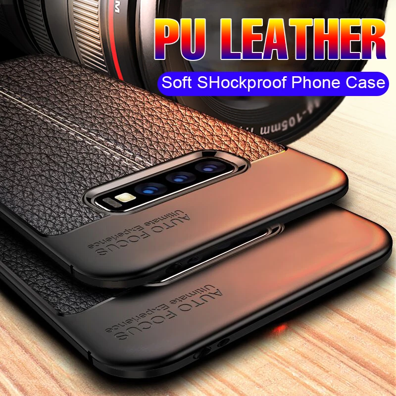 

Soft Case Luxury PU Leather Shockproof Case On The For Samsung Galaxy S7 Edge S8 S9 S10 Plus S10E Note 8 9 A7 2018 A5 A6 A8 2017