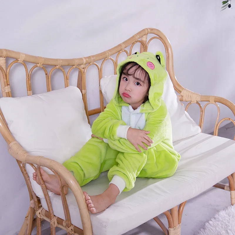 Комбинезон для девочек; детская зимняя Фланелевая пижама с единорогом; Пижама с единорогом для младенцев; детская одежда для сна с единорогом; Радужный комбинезон с единорогом - Color: L032
