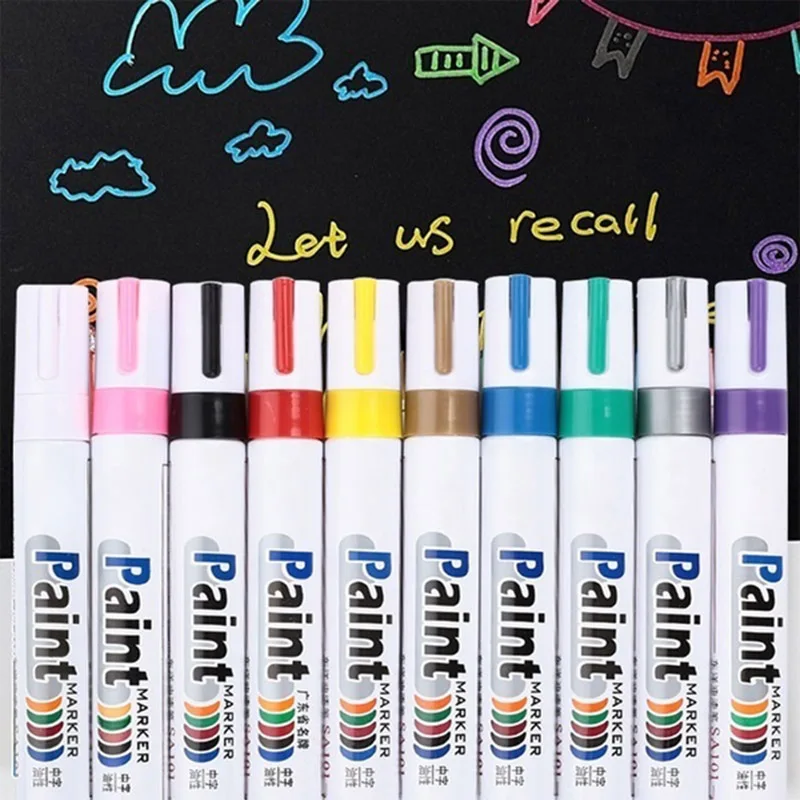 Car tire paint pen Waterproof Permanent Paint Marker Pen(10 colors optional