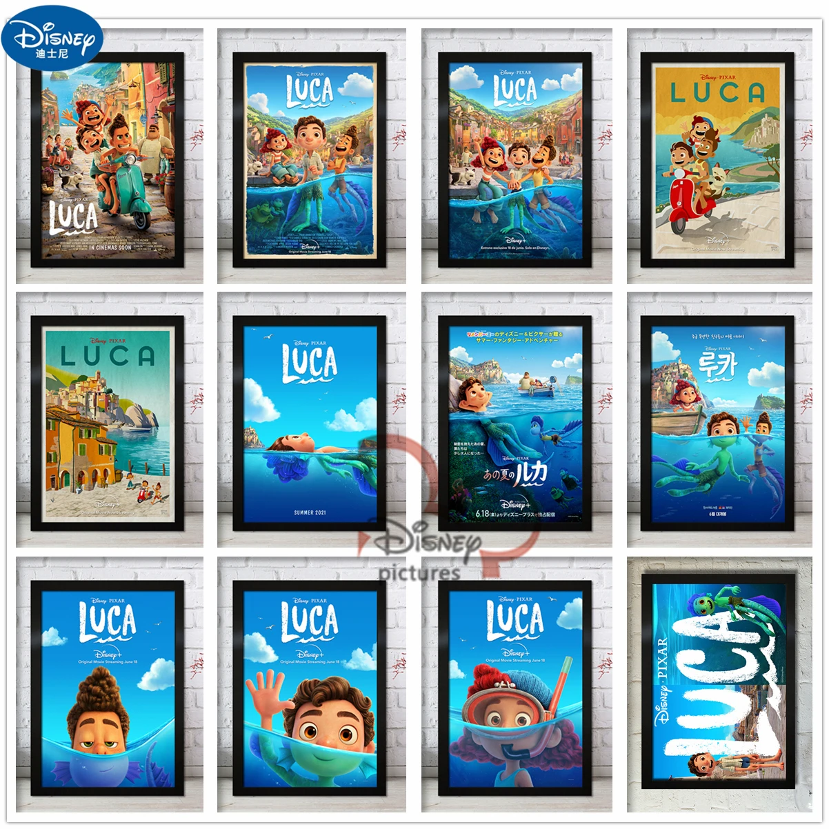 Disney Cartoon Luca 5d Diy Diamond Painting New Movie Monster Poster Diamond Mosaic Embroidery Cross Stitch Kits Home Decor Gift Diamond Painting Cross Stitch Aliexpress