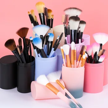 

12Pcs Professional Makeup Brushes Set Foundation Powder Eye Shadow Eyeliner Eyelash Lip Make Up Brush Cosmetic Beauty Tool Kit