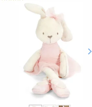 

42cm Cute Rabbit with Pink Dress Baby Plush Toy Soft Ballet Rabbit Doll for Children