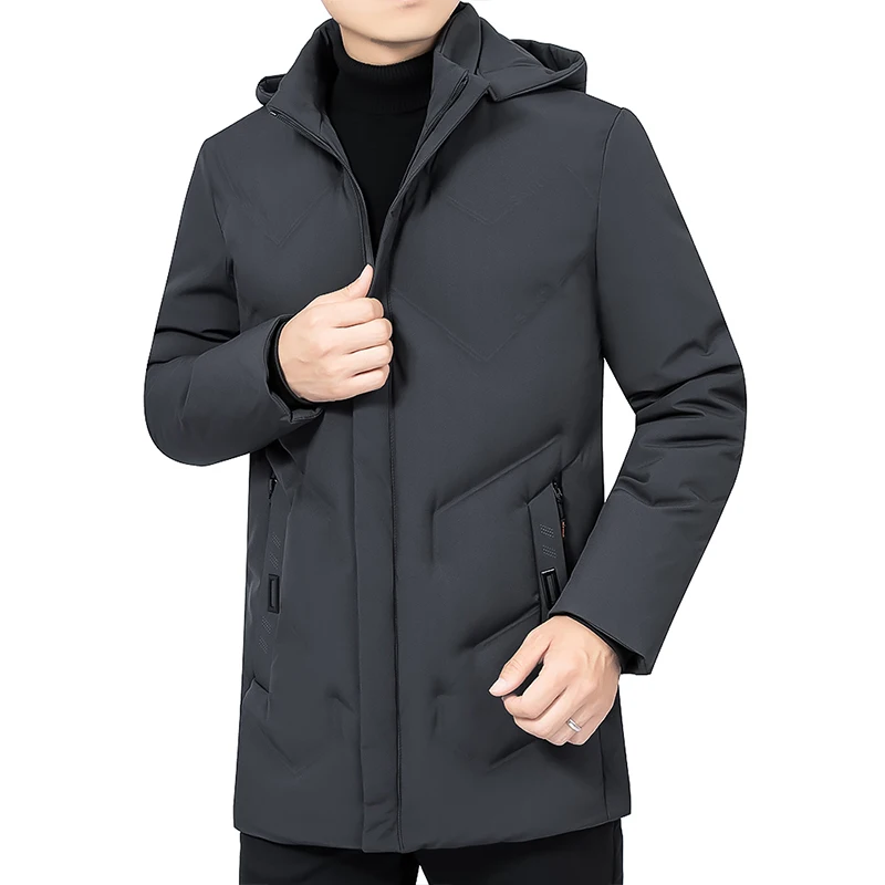 Winter Jacket Men Thicken Warm Parkas Hooded Long Coat Fleece Jackets Outwear Windproof padded Down Parka Male down jacket puffer jacket parka coat parkas coat