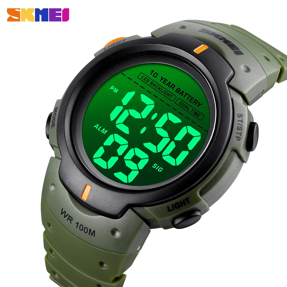 skmei mens fashion digital led sports wrist watch packaging
