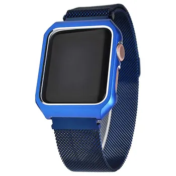 

Strap for Apple Watch 44mm One Body Milanese Loop Metal Blue