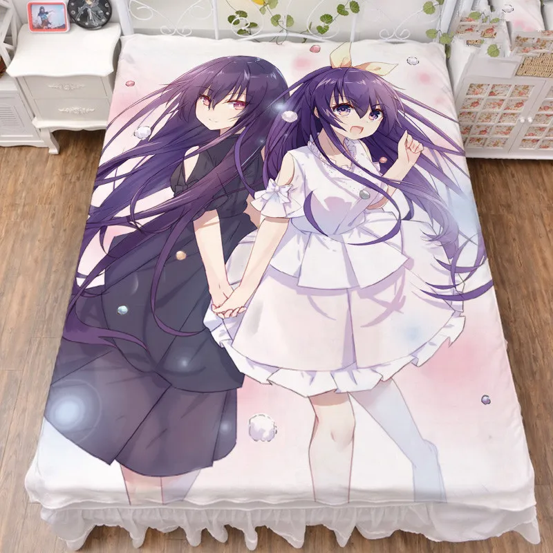 yhdzd46 August update Anime DATE A LIVE Yatogami Yoshino токисаки Куруми фланелевое одеяло летнее одеяло кровать молочное волокно лист 150x200 см - Цвет: yhdzd46