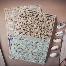 1 лист мраморная каменная сетка стикеры 3D на ногти Nail Art наклейки для ногтей японские аксессуары для ногтей украшения для ногтей