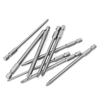 

9 Pcs 1/4'' 100mm S2 Magnetic Hex Cross Head PH1 PH2 Electric Screwdriver Bit