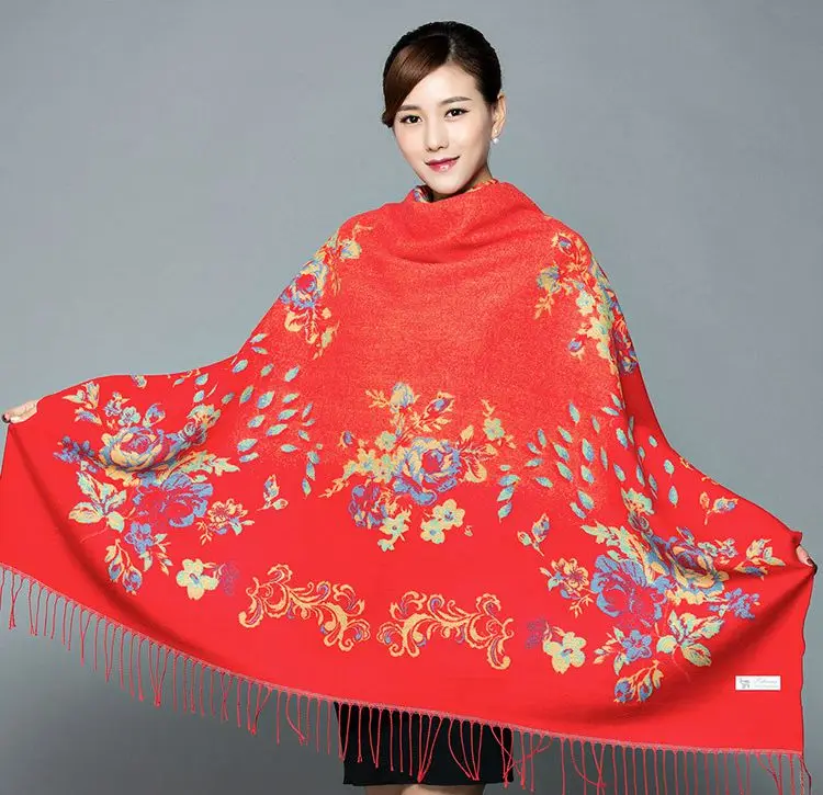 Новая модная кашемировая шаль зимнее женское пончо Женская шаль Femme Pashmina женский Bufanda Mujer
