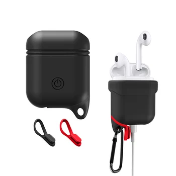 

Water Resistant Shockproof Charging Cover Case with Hook for Apple AirPods New H-best