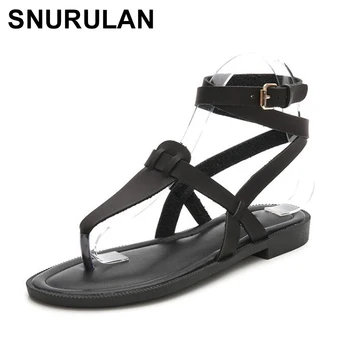 

SNURULAN 2019 New Women Sandals Large Roman Sandals For Women; Summer footwear; women's shoes for the beach; summer flat shoes