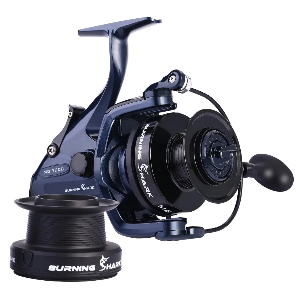 Sougayilang MG7000 Spinning Reel 13+1BB Sea Fishing Reel Feeder Carp Reels Fishing Tackle Coil De Pesca 9-14KG Drag Fish