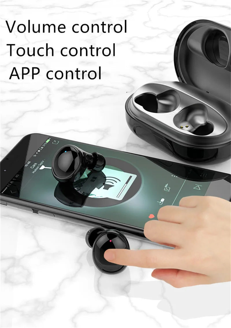 TWS Bluetooth 5,0 гарнитура Близнецы беспроводные наушники стерео наушники
