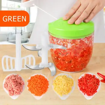 

500/900ml Portable Manual Meat Grinder Fruit Vegetable Shredder Slicer Garlic Chopper Mincer Mixer Blender Kitchen Appliances