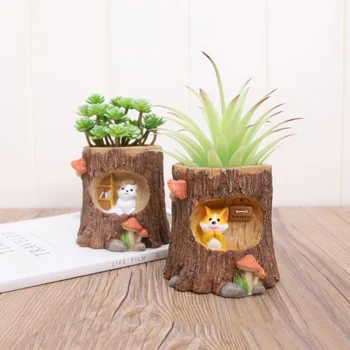 

Forest Swing Curve Flower Pot-Squirrel Succulent Flower Pot