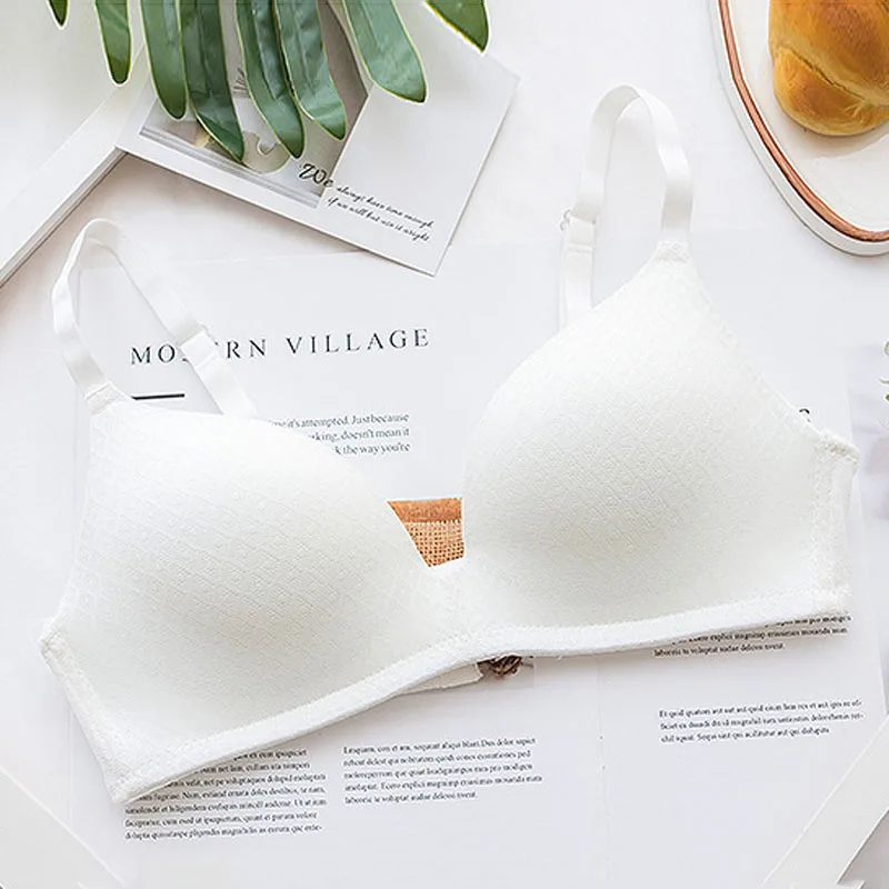 Roseheart New For Women  Black Skin Gray White Wireless Padded Bras Sexy One-Piece Bras Bralette Cup A B Underwear Female
