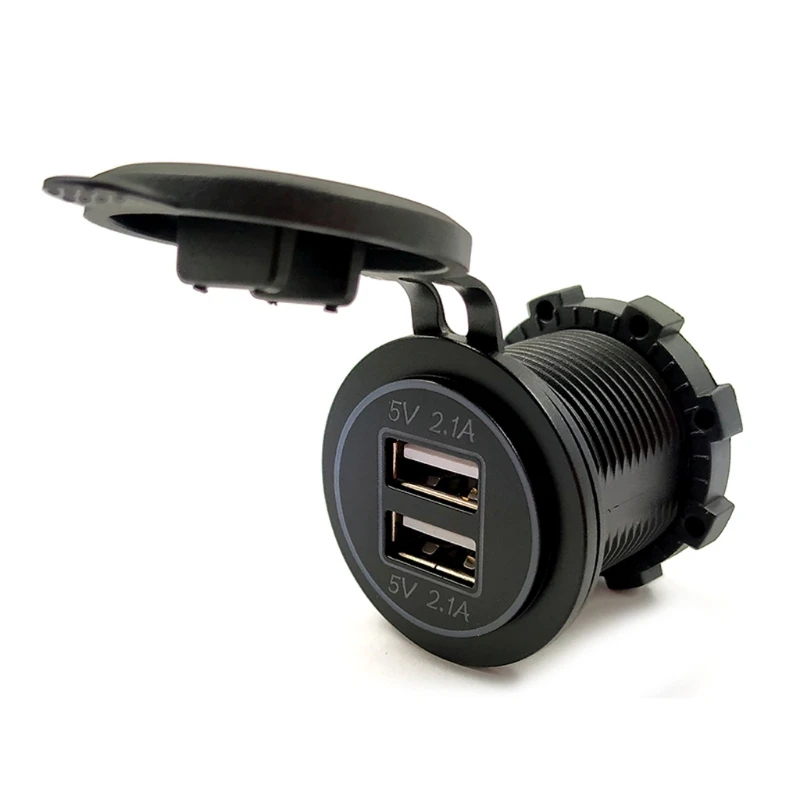 12 V/24 V Dual USB Автомобильное зарядное устройство 2.1A автомобиля Зарядное устройство Мощность адаптер для iPhone, iPad, мобильных телефонов, gps