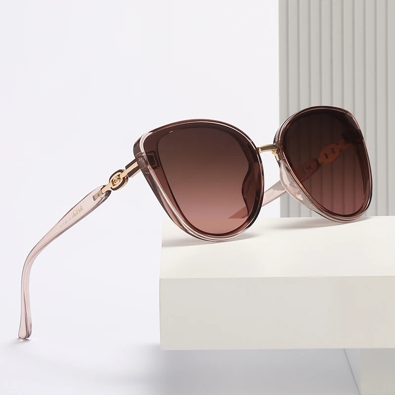 

2020 New Arrivals Trendy Fashion Sunglass Men Woman Oversized Cat Eye Frame Brand Designer Vintage Retro Gradient Diving