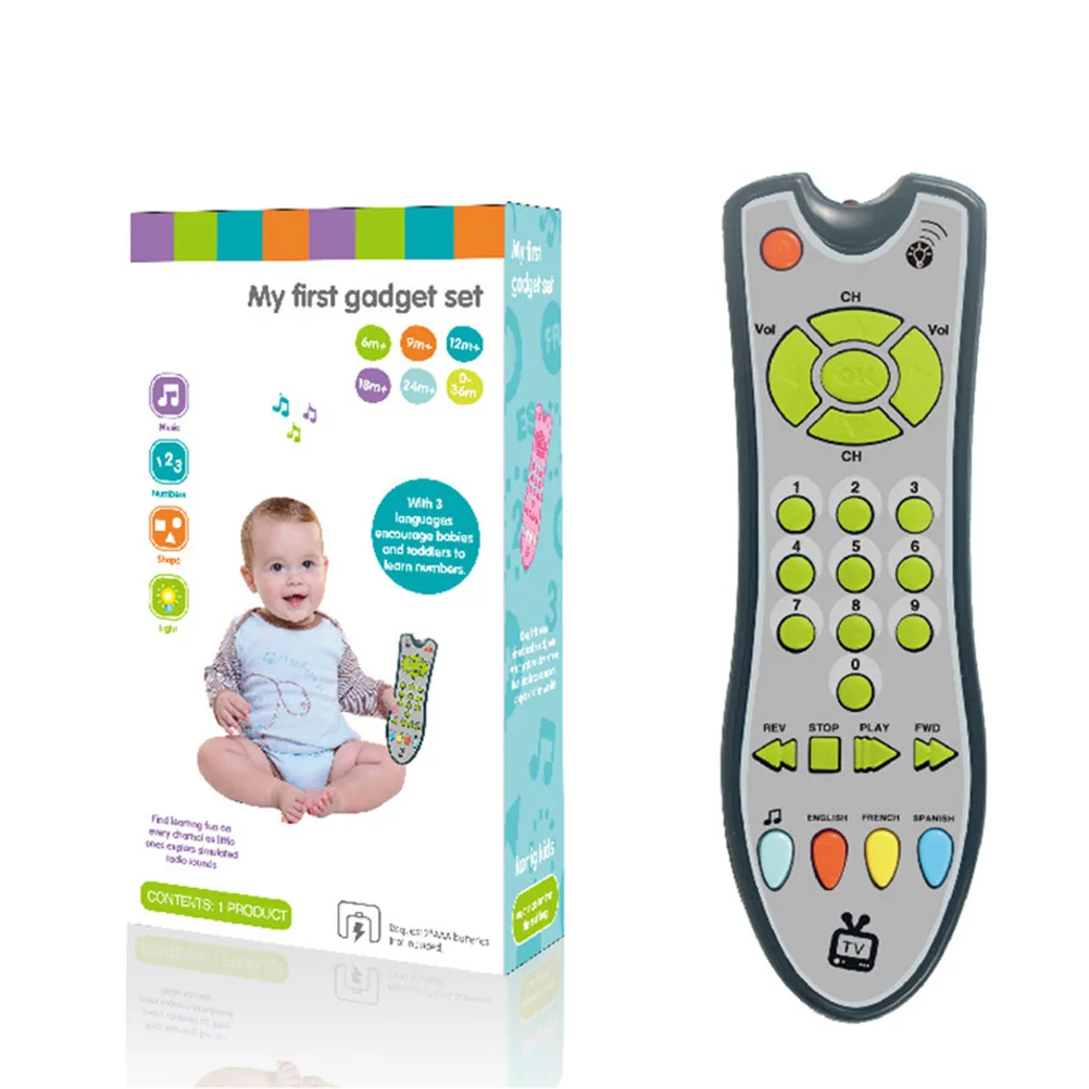 Kids Music Mobile Phone TV Remote Control Electric Numbers Early Learning Toys 