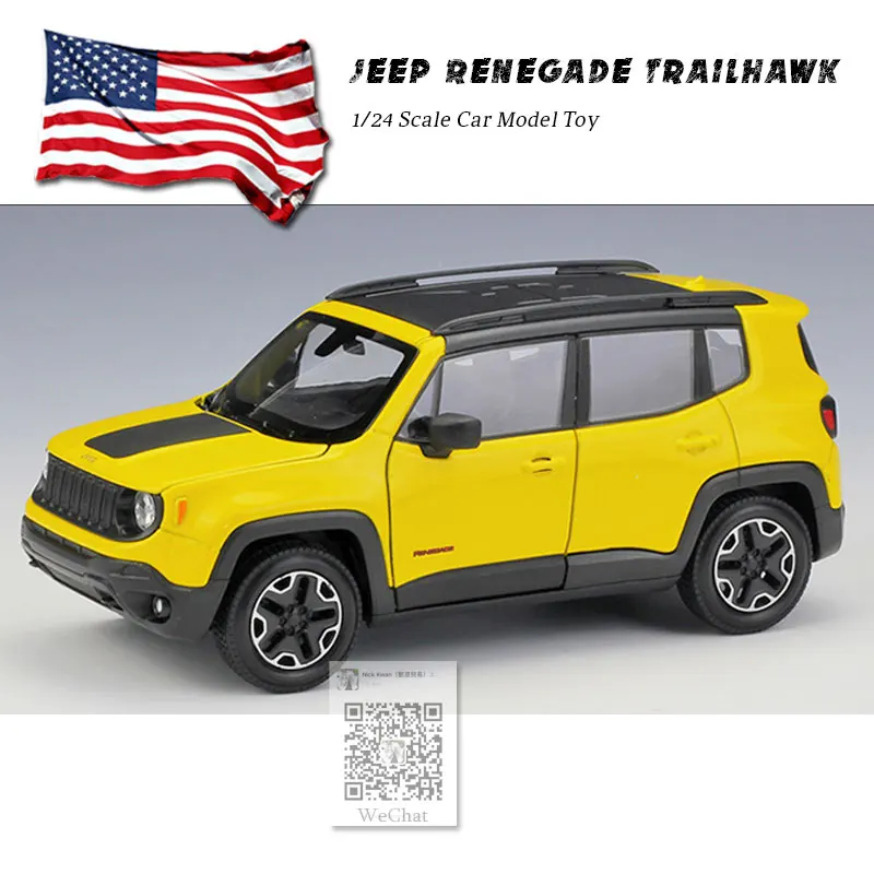 3 шт./лот Фирменная Новинка с высоким берцем на каждый день 1/24 весы США Jeep Renegade Trailhawk SUV литая модель металлическая модель автомобиля игрушка