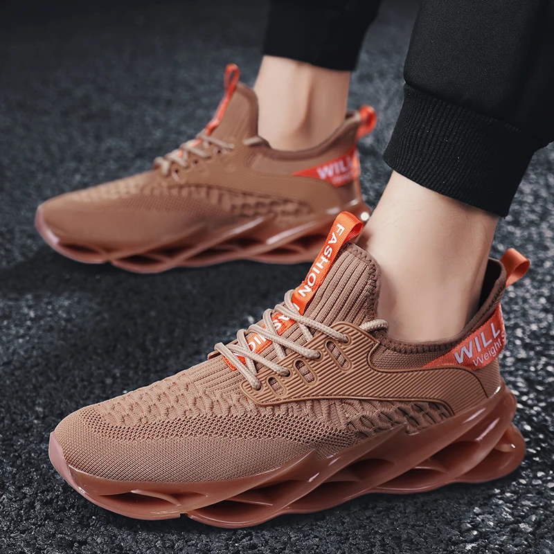 Najtaniej ZUFENG nowe ostrze buty do biegania człowiek koreański fajne buty ze sprężynami antypoślizgowe światło amortyzator oddychające buty sportowe Zapatos BALCK