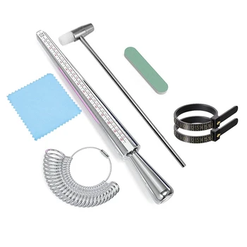 

Size Measuring Tool Ring Size Device Customization and Finger Diameter Measurement Jewelry Making Tools, Polishing Cloth