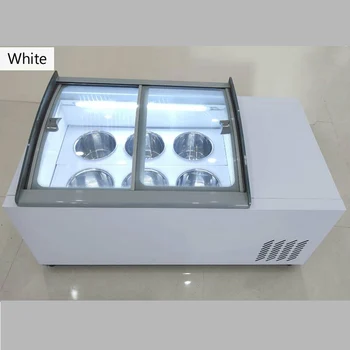 

190W Popsicle cabinet ice cream cabinet commercial ice porridge cabinet Ice Cream Glass Refrigerated Display Cabinet