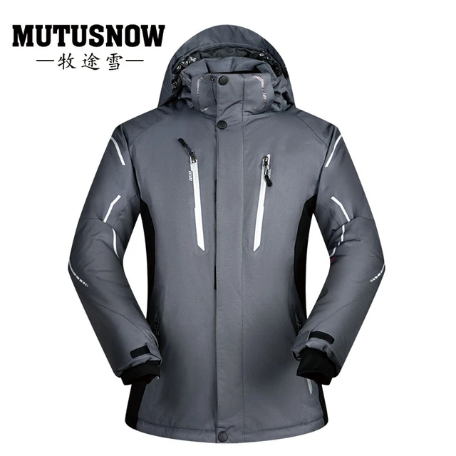 Chaqueta de esquí impermeable para hombre, resistente al viento,  cortavientos, abrigo de nieve cálido con capucha