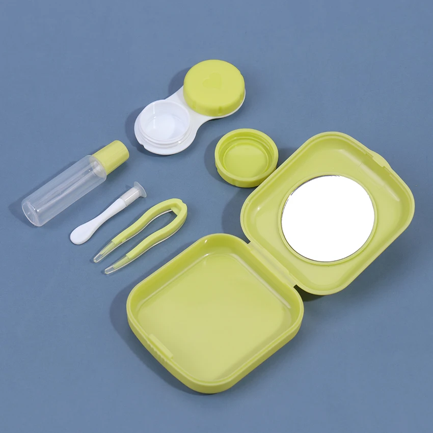 Travel Essentials: Mini Contact Lens Case with Mirror - Compact & Convenient
