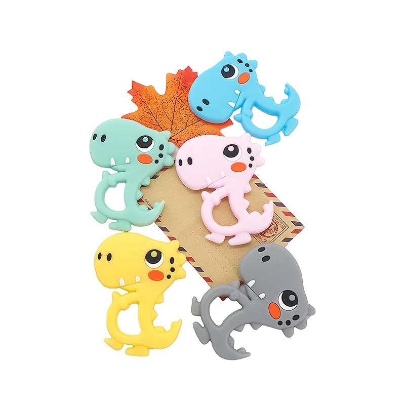 silicone dinosaur teether
