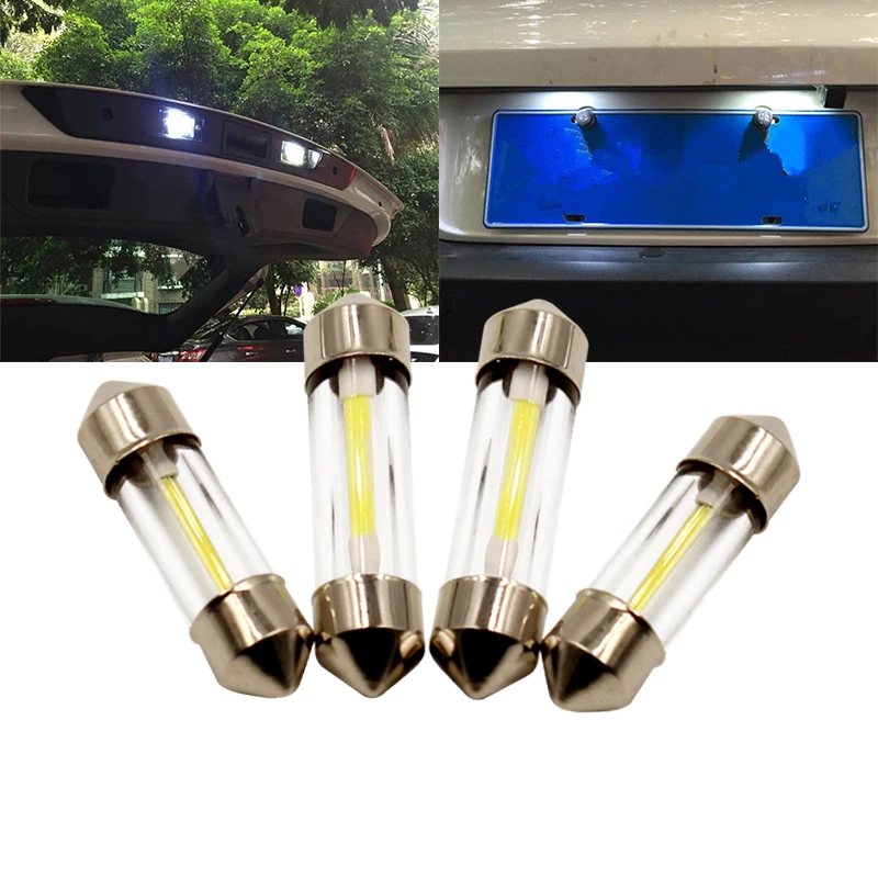 

C5W LED Filament Light Bulb Cars 6v 12v 31/36/39/41mm license plate trunk light white Lamp