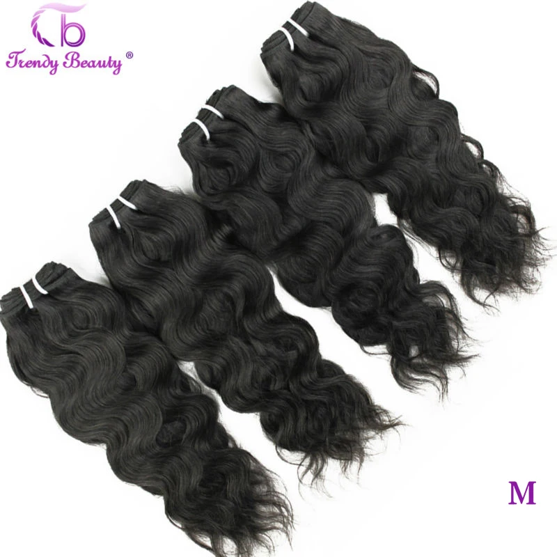 Бразильские натуральные волнистые волосы 4 шт. в партии натуральный черный цвет 8