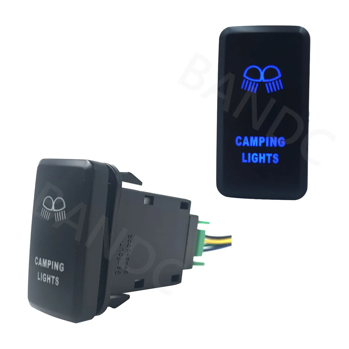 Luce A Led Blu, Luci Da Campeggio Per Auto 3Amp 12V On Off Spst Push Switch Con Cavo Jumper Per Toyota Fj Cruiser 2010-2013, Ricambi Auto