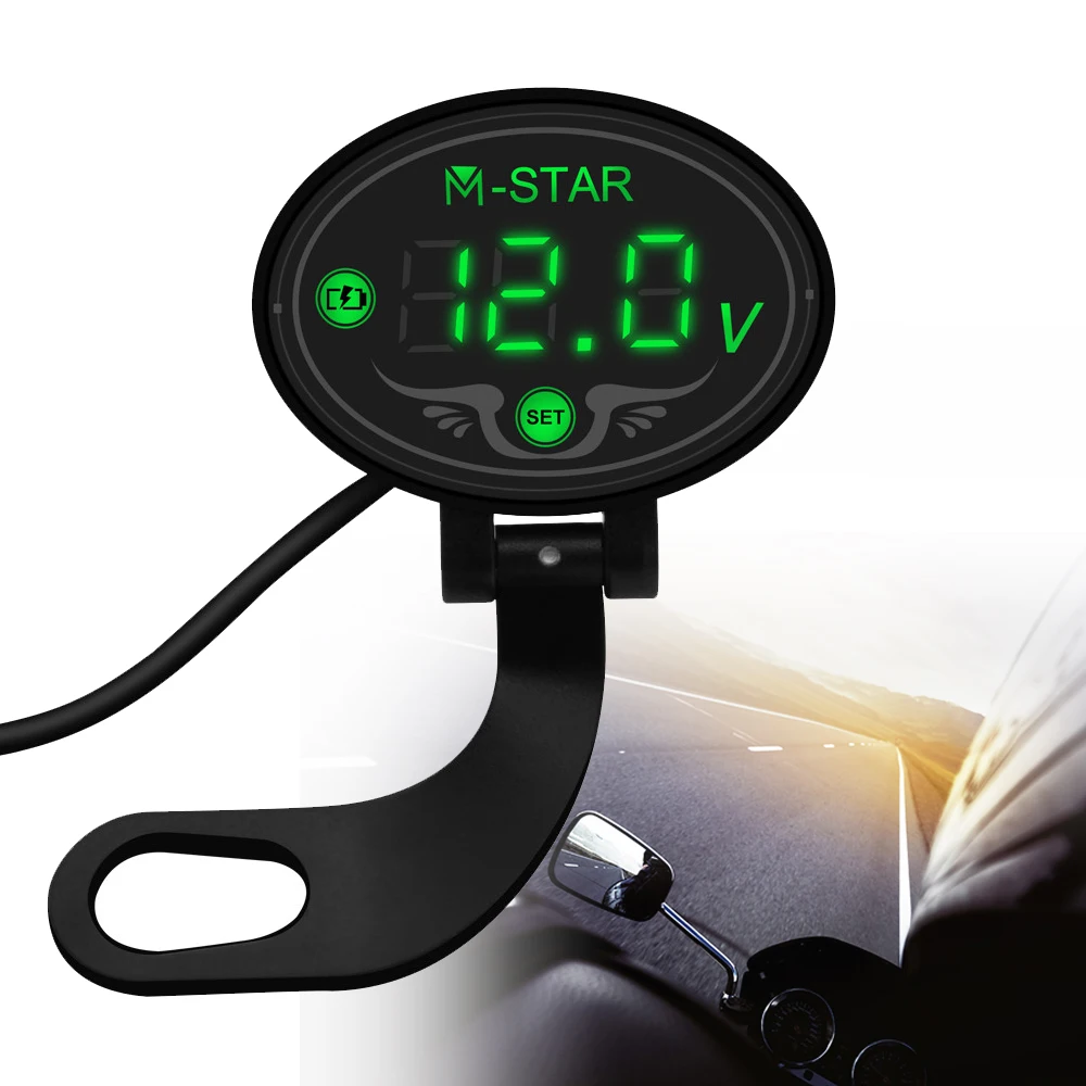 

Waterproof Digital Motorcycle Voltmeter Meter Tester LED Display For Suzuki DL650 GSR 600 750 GSX S750 R 600 750 SF 650 V650