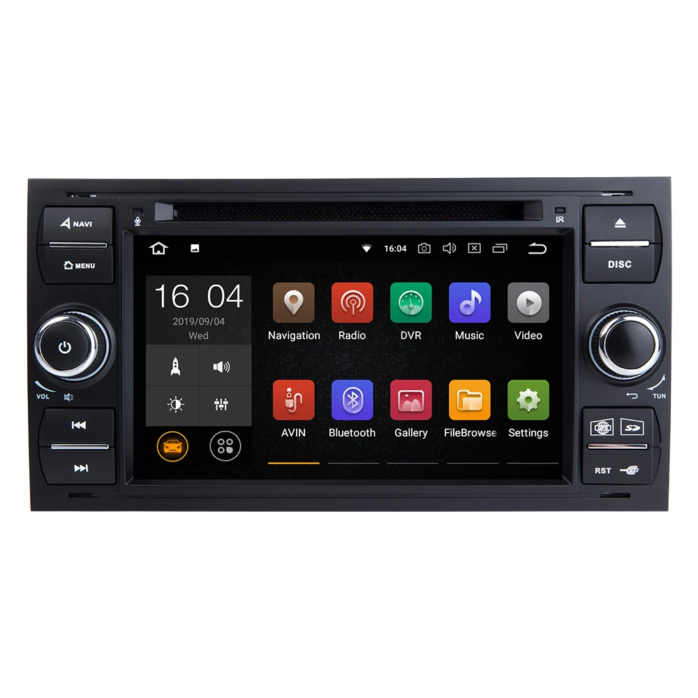 2din Android 9 Car Radio Multimedia For Ford Focus 2 3 mk2 Mondeo 4 Kuga Fiesta Transit Connect S-C
