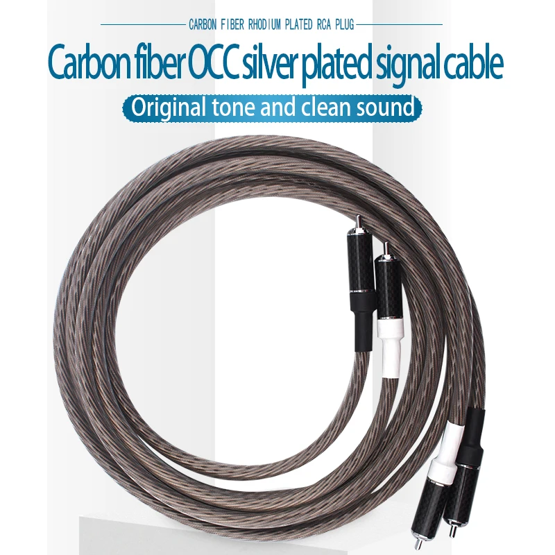

Pair Nordost Odin Hi-End Silver Plated RCA Interconnect Cable Signal Line RCA to RCA Audio Cable HIFI Phono Cable