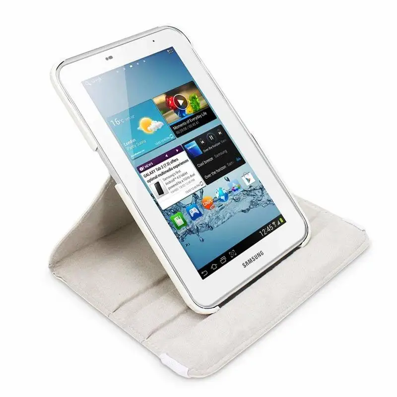 Для Samsung Galaxy Tab 2 7 0 чехол для планшета 360 Вращение флип книжка из искусственной