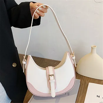 

Pu Leather Ladies Handbag 2020 Trendy Vintage Saddle Bags Female Subaxillary Bags Casual Mini Shoulder Bag Ladies Crossbody Bag