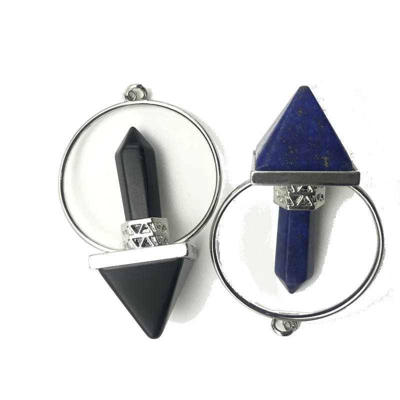 Black Onyx Hexagonal Prism Pendulum – Natural Stone Dowsing, Healing & Meditation Tool
