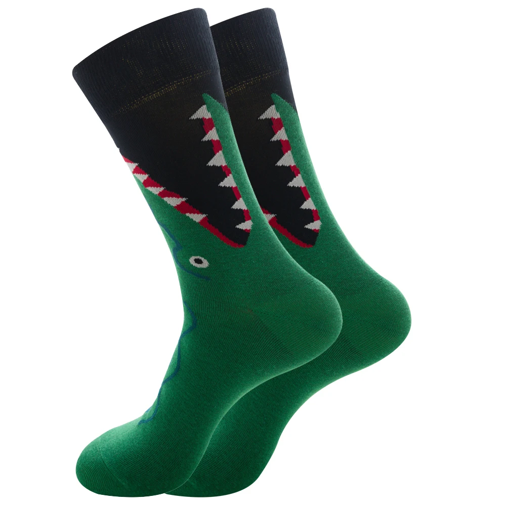 Модные мужские носки в стиле хип-хоп, хлопковые забавные носки с изображением животных, фруктов, собак, женские носки, новые подарочные носки для зимы и осени, счастливые носки