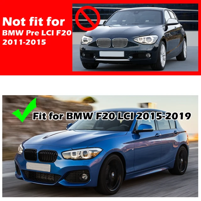 Kühlergrill Schwarz Glanz Grill Nieren für BMW 1er F20 F21 ab 2015