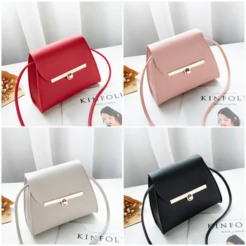 

New Hot Sell Fashion Elegant Style Lady Cross Flap Solid Hasp Body Messenger Bag Shoulder Women's Waist Bag Satchel Bag Handbag